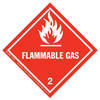 207 by JJ KELLER - Class 2 Flammable Gas Labels - Paper, 500 Labels/Roll