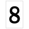 JJ Keller 2340 Individual 2" Vinyl Numbers - Clear "8" (eight)
