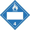 JJ Keller 2875 Division 4.3 Dangerous When Wet Placard - Blank - Blank, 4 mil Vinyl Removable Adhesive