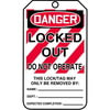 29861 by JJ KELLER - Lockout/Tagout Tag - Danger Locked Out Do Not Operate - 5-Pack Cardstock Tags