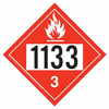 3370 by JJ KELLER - 1133 Placard - Class 3 Flammable Liquid - 4 mil Vinyl Permanent Adhesive
