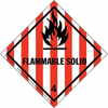 341 by JJ KELLER - Class 4 Flammable Solid Labels - Paper, 500 Labels/Roll
