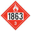3461 by JJ KELLER - 1863 Placard - Class 3 Flammable Liquid - 4 mil Vinyl Permanent Adhesive