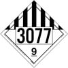 3531 by JJ KELLER - 3077 Placard - Class 9 Miscellaneous - 4 mil Vinyl Removable Adhesive