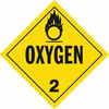 313 by JJ KELLER - Division 2.2 Oxygen Placard - Worded - 176 lb Polycoated Tagboard