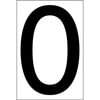 JJ Keller 3134 Individual 4" Vinyl Numbers - 4" Vinyl - 0 (zero)