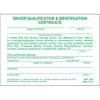JJ Keller 324 Driving Qualification & Identification Certification Cards - 8 Cards Per Sheet