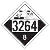 3580 by JJ KELLER - 3264 Placard - Class 8 Corrosive - 176 lb Polycoated Tagboard
