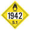 JJ Keller 3565 1942 Placard - Division 5.1 Oxidizer - 176 lb Polycoated Tagboard
