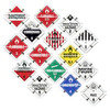 JJ Keller 3641 Aluminum Flip Placard - 15 Legend, Worded, White Back Plate - Split Panel, No Clipped Corners