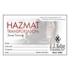 JJ Keller 40548 Hazmat Transportation: Driver Training - Wallet Cards - 1 Sheet of 10 Wallet Cards