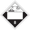 39057 by JJ KELLER - Class 8 Corrosive Placard - Blank - Blank, 176 lb Polycoated Tagboard Removable Adhesive