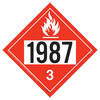 JJ Keller 4550 1987 Placard - Class 3 Flammable Liquid - 176 lb Polycoated Tagboard