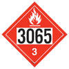 4580 by JJ KELLER - 3065 Placard - Class 3 Flammable Liquid - 176 lb Polycoated Tagboard
