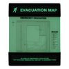 JJ Keller 47891 Glow-In-The-Dark Evacuation Map Unassembled - Lumi-Glow Plastic, 8 1/2" x 11" Insert