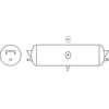 Tectran 2000DH Air Brake Reservoir AIR TANK 1425 CU IN-8 OD-32"LG"