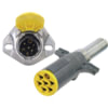 Tectran 680-75A Trailer Power Cable Plug and Receptacle Socket Kit Trailer Receptacle Socket - 7-Way, Auxiliary, Die-Cast,