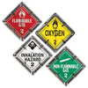 JJ Keller 50125 Aluminum Flip Placard - 4 Legend, Worded, Class 2 - Standard Panel, Unpainted Back Plate