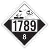 JJ Keller 50169 1789 Placard - Class 8 Corrosive - .024" Aluminum