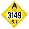 JJ Keller 50183 3149 Placard - Division 5.1 Oxidizer - 176 lb Polycoated Tagboard