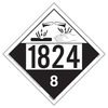 JJ Keller 50932 1824 Placard - Class 8 Corrosive - 3.2 mil Vinyl Removable Adhesive - Economy