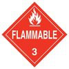 JJ Keller 50899 Class 3 Flammable Liquid Placard - Worded - 3.2 mil Vinyl Removable Adhesive - Economy