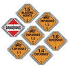 JJ Keller 52173 Basic Flip Placard - 7 Legend, Worded, Galvanized Steel Back Plate, 2 Clipped Corners - 7-Legend, 2 Clipped