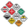 JJ Keller 52176 Basic Flip Placard - 10 Legend, Worded, Galvanized Steel Back Plate, 2 Clipped Corners - 10-Legend, 2 Clipped
