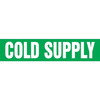 JJ Keller 52810 Cold Supply Pipe Marker - ASME/ANSI - Green, Self-Stick Vinyl, 4" x 24"