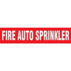 JJ Keller 53379 Fire Auto Sprinklers Pipe Marker - ASME/ANSI - Red Snap Tite, 9" x 8"
