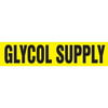 JJ Keller 53544 Glycol Supply Pipe Marker - ASME/ANSI - Yellow, Snap Tite, 14" x 12"