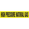 JJ Keller 53719 High Pressure Natural Gas Pipe Marker - ASME/ANSI - Yellow, Snap Tite, 9" x 8"