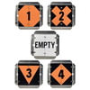 JJ Keller 56536 Hazmat Placard Department of Defense Fire Division Flip Signs, Large, 0.040" Aluminum Base