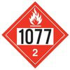 JJ Keller 56652 1077 Placard - Division 2.1 Flammable Gas - 20 mil Polystyrene, Laminated