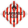 JJ Keller 633 Division 4.1 Flammable Solid Placard - Worded - 20 mil Polystyrene, Laminated