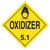 678 by JJ KELLER - Division 5.1 Oxidizer Placard - Worded - 4 mil Vinyl Permanent Adhesive