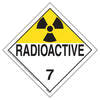 JJ Keller 788 Class 7 Radioactive Placard - Worded - 20 mil Polystyrene, Unlaminated