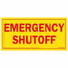JJ Keller 8923 Miscellaneous Label 6-1/2" x 3-1/4" Emergency Shut Off Label, Vinyl used on Cargo Tanks