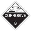 JJ Keller 826 Class 8 Corrosive Placard - Worded - 4 mil Vinyl Removable Adhesive
