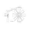 Horton 993660501 Engine Cooling Fan MS8 - 8 Blade Nylon Fan