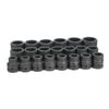 9121 by GREY PNEUMATIC - 1" Drive 21 Pc. Standard Impact Set- 12 Point
