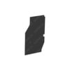 Freightliner 22-44715-001 Mud Flap Mud Flap - Left Side, Symplastic, Black, 831.8 mm x 508 mm