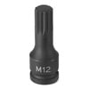 Grey Pneumatic 1108S Socket Driver Bit 3/8" Drive x M8 Size, 1.98mm Length, Triple Square Impact Socket Driver Bit