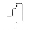 Freightliner A2127247000 Hood Support Hood Support - Steel, 320.45 mm x 202.45 mm, 6.35 mm THK