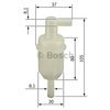 Bosch 0 450 904 077 Fuel Filter Fuel Filter for MERCEDES BENZ