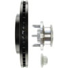 Centric 128.65128L Disc Brake Rotor and Hub Assembly Cross Drilled Rotor