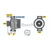 Bosch 0-124-615-009 New Alternator