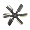 Derale 17619 Engine Cooling Fan Blade 19" Heavy Duty Stainless Steel Reverse Rotation Flex Fan, Black Hub