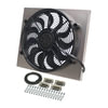 Derale 16821 Engine Cooling Fan Assembly Powerpack - High Output Single 17" Electric RAD Fan/Aluminum Shroud Kit