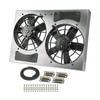 Derale 16833 Engine Cooling Fan Assembly Powerpack - High Output Dual 11" Electric RAD Fan/Aluminum Shroud Kit
